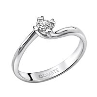 Anello Comete Donna Solitari in Oro bianco Diamante 0.21 Ct ANB2383 - ANB2383